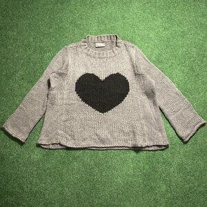 Wooden Ships Paola Buendia Women’s Heart Sweater Gray XSmall